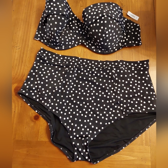 NEW NWT AdoreMe Plus Size Sprinkled Spots Print 2 Piece Bikini - Picture 3 of 9